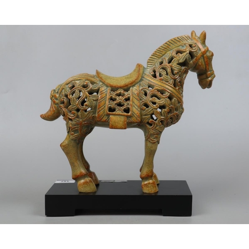 157 - Chunar horse sculpture - Approx H: 32cm