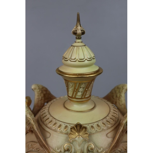 159 - Royal Worcester blush ivory vase - Approx H: 41cm