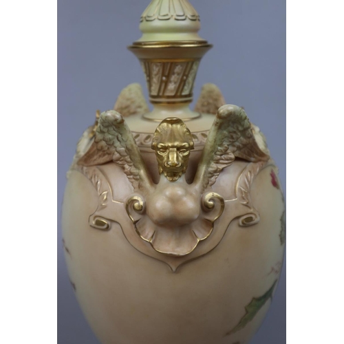 159 - Royal Worcester blush ivory vase - Approx H: 41cm