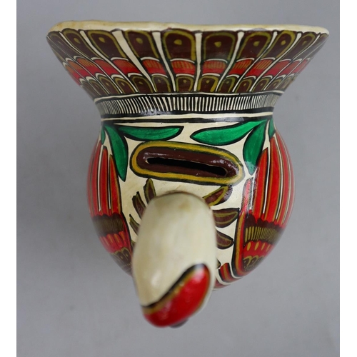 162 - Hand painted Mexican moneybox in the form of a bird