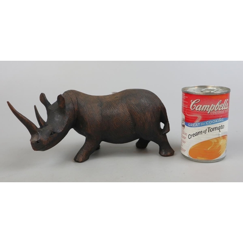 165 - Hand carved rhinoceros