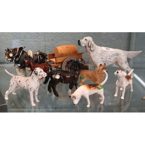 167 - Collection of Beswick animals