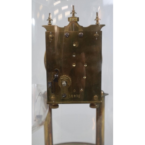 214 - Edwardian marriage clock with spare pendulem