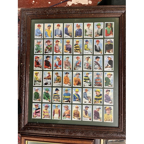 226 - Collection of cigarette cards with some framed