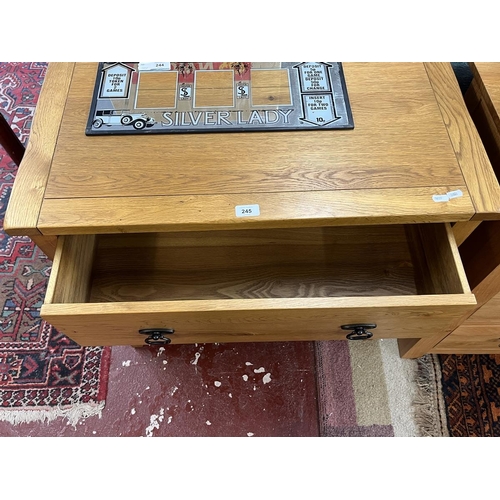 245 - Oak chest of 3 drawers - Approx W: 80cm D: 40cm H: 77cm