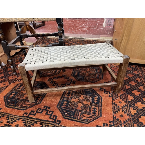 253 - Antique stool together with another