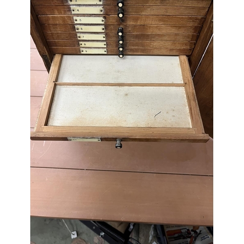 271 - Antique 21 drawer collectors chest