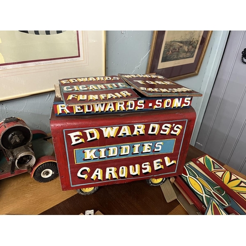 310 - Collection of scratch built Edwards Fairground items made by Charlie Dowdswell to include Lucas engi... 