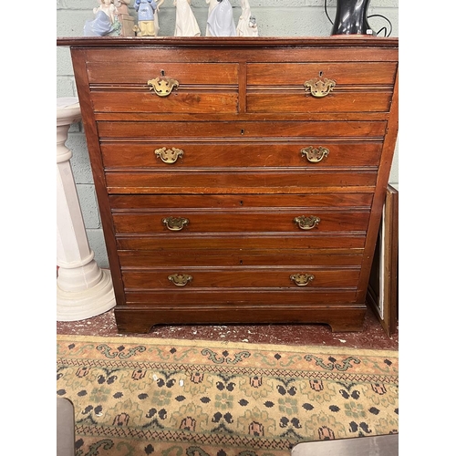 322 - Edwardian mahogany chest of 2 over 3 drawers - Approx W: 103cm D: 49cm H: 102cm