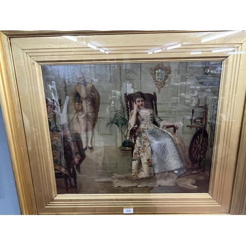 376 - Victorian oil on canvas indistinct signature dated 1899 - IS 60cm x 49cm