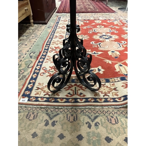 381 - Wrought iron floor standing candle stick