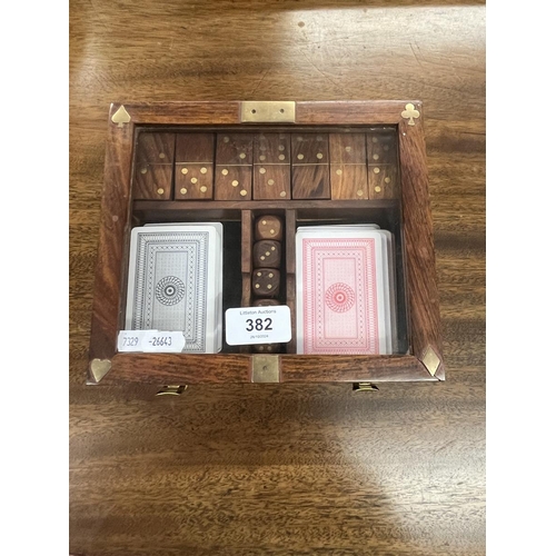 382 - Cased donimos/games set