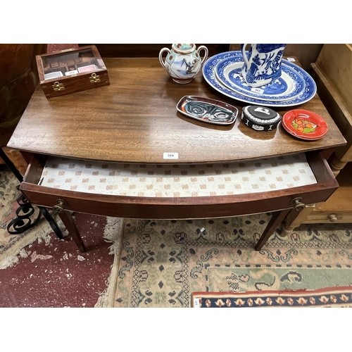 384 - Antique mahogany side table with integrated drawer - Approx W: 91cm D: 51cm H: 75cm