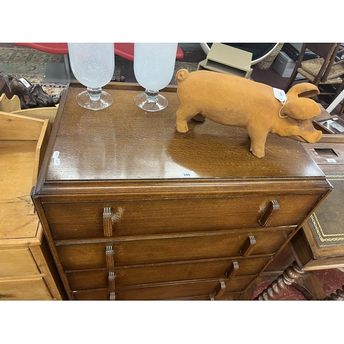 399 - Vintage 5 drawer chest of drawers - Approx W: 76cm D: 45cm H: 106cm