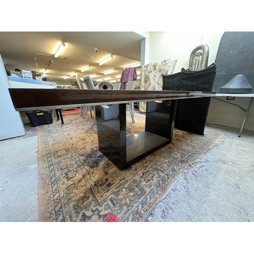 433 - Kesterport Malerba Collection designer dining table - Approx L: 210cm (without leaves) 300cm (with l... 