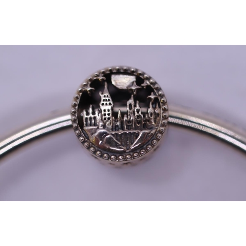 46 - Pandora L/E Harry Potter bangle with 2 charms