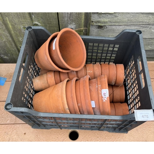 478 - Collection of small terracotta plant pots