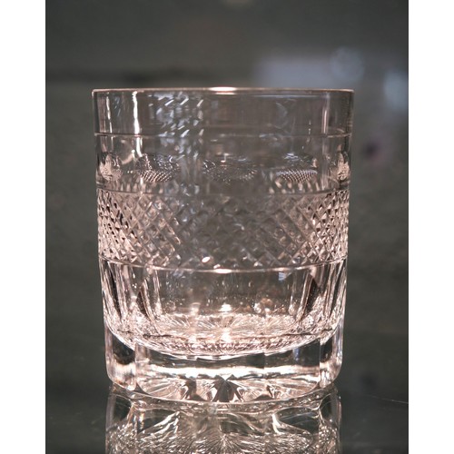 177 - Large collection of CUMBRIA CRYSTAL. Finest English Crystal glasses including famous ‘Old Fashioned ... 