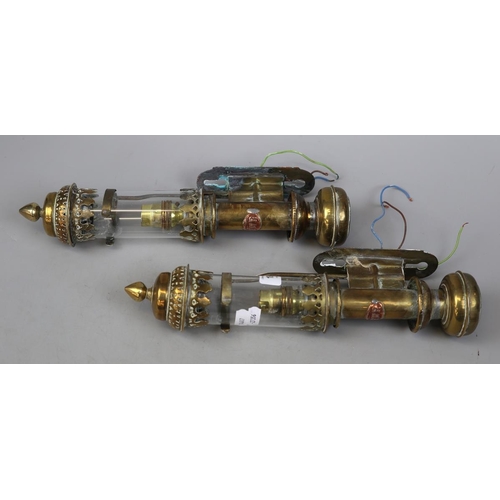 188 - Pair of Great Western Railway wall lamps - Approx H: 35cm