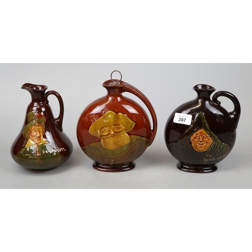 207 - 3 Royal Doulton Dewar's whisky decanters