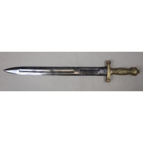 229 - Replica US Army 1832 infantry short sword, ricasso mark 1841 WS, reverse eagle