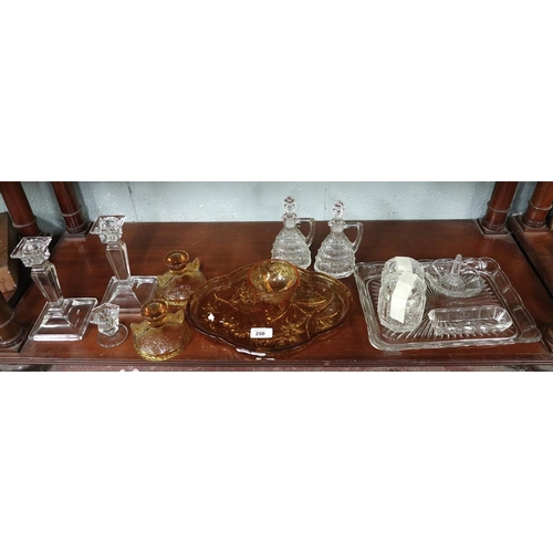 250 - Collection of glassware to include dressing table set