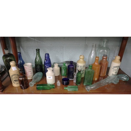 256 - Collection of old bottles