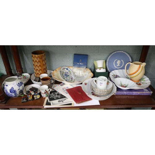 257 - Large collection of ceramics and collectables to include hallmarked silver vesta case, Wade, Evesham... 