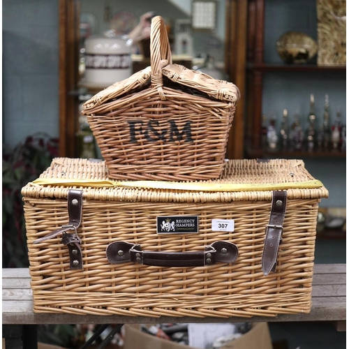 307 - 2 wicker baskets F&M and Regency Hampers