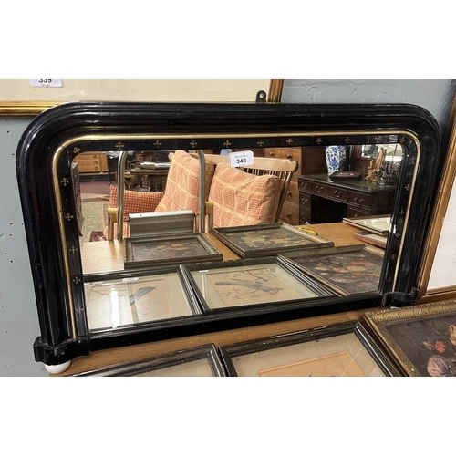 340 - Ebonised mirror