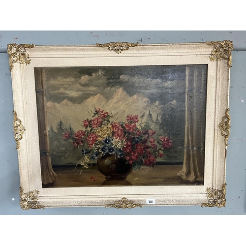 408 - Oil on canvas still life - Signed C. Genten - Approx IS: 70cm x 51cm