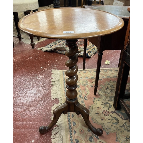 423 - Walnut barley-twist tripod table