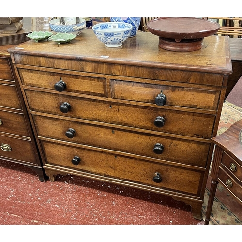 446 - Oak chest of 2 over 3 drawer with a secret drawer - Approx W: 107cm D: 52cm H: 96cm