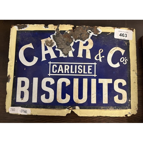 463 - Original enamel sign Carr & Co's Biscuits