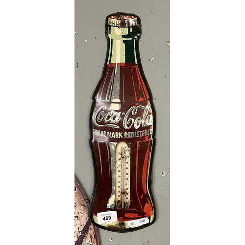 469 - Original Coca-Cola metal thermometer