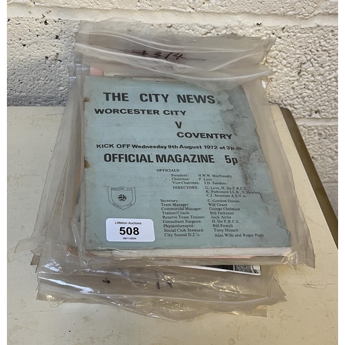 508 - Collection of Worcester City FC programmes