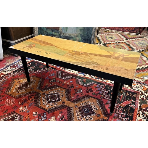 517 - Marquetry top coffee table