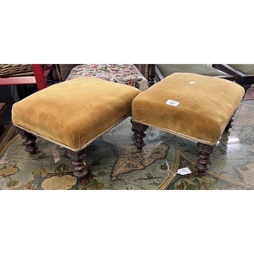 527 - Pair of Victorian footstools