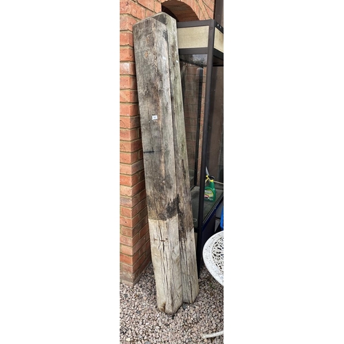 557 - 2 pieces of seasoned timber - Approx lengths 195cm and 202cm