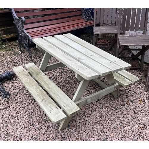 563 - Children's wooden garden bench