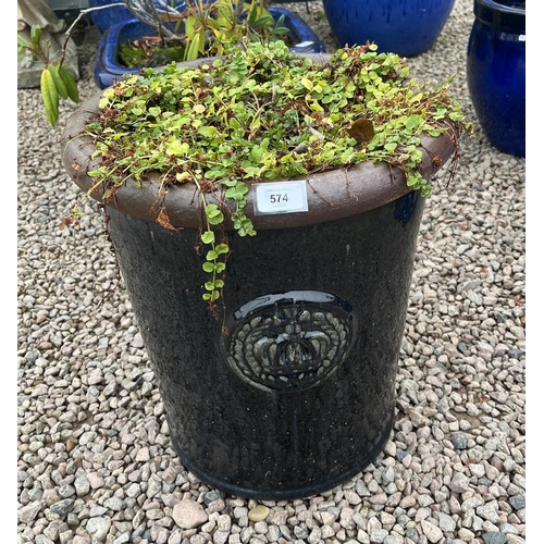 574 - Large glazed planter