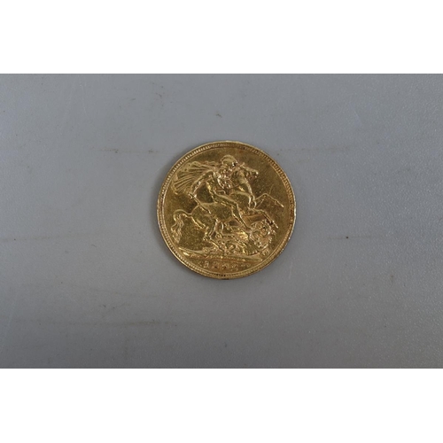 95 - 22ct gold sovereign dated 1892