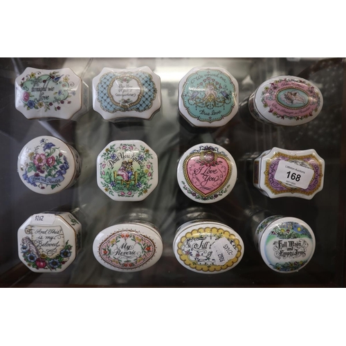 168 - Collection of Franklin Mint porcelain musical trinket boxes