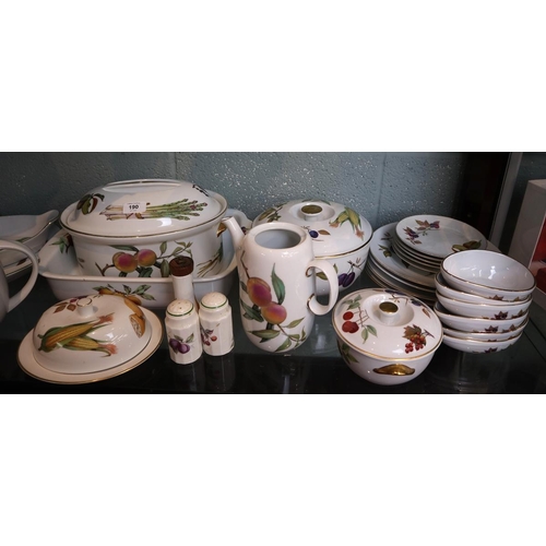 190 - Large collection of Royal Worcester - Evesham Pattern