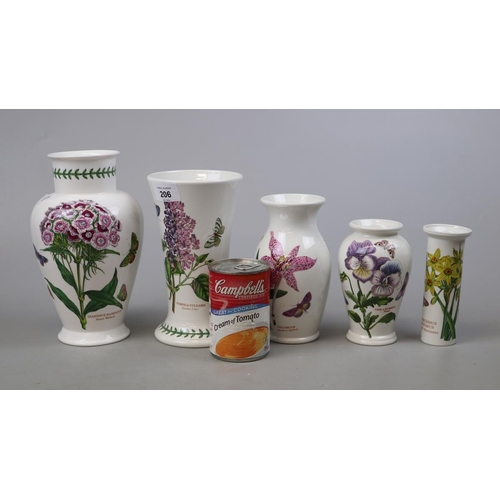 206 - Collection of Port Meirion Botanical Garden vases