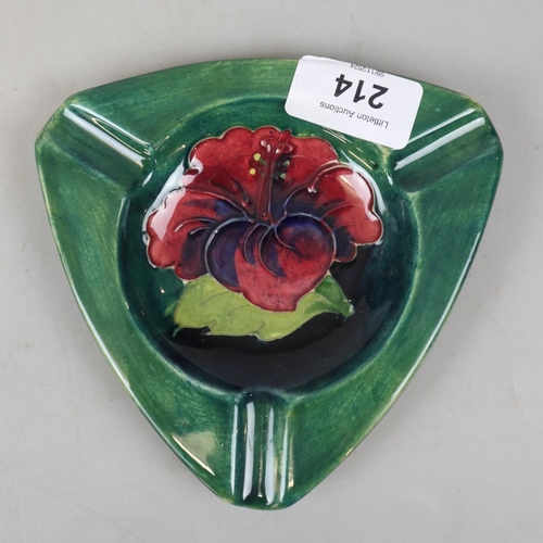 214 - Moorcroft pin dish together with ashtray