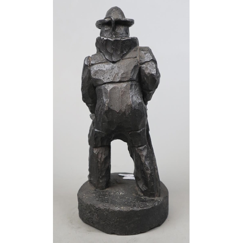 251 - Polish miner figure possibly carved from coal - Approx H: 30cm