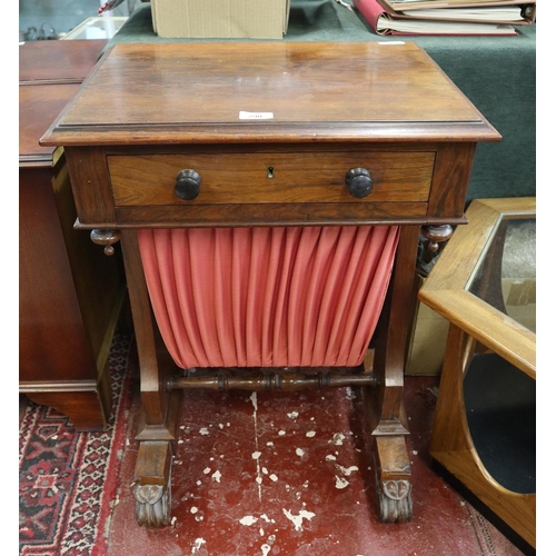 290 - Mid 19thC rosewood sewing table