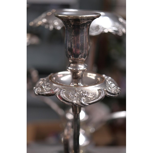 299 - Silver plated candelabra