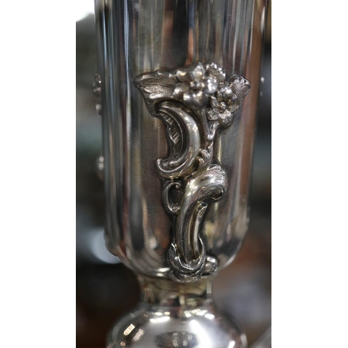 299 - Silver plated candelabra